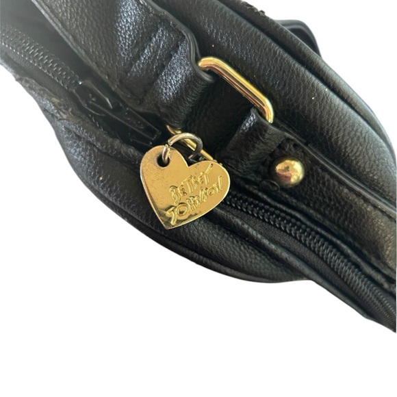 Betsey Johnson Puppy Dog Black & Tan Pug Design Quilted Dog Backpack Bag Purse - Picture 2 of 5